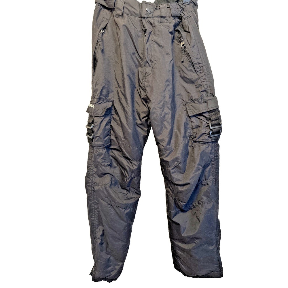 Ski Gear Ski Pants Youth Large Black Insulated Snowboard Winter Pockets
